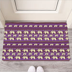 Cute Indian Tribal Elephant Print Rubber Doormat