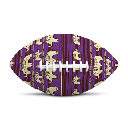 Cute Indian Tribal Elephant Print Rugby Ball