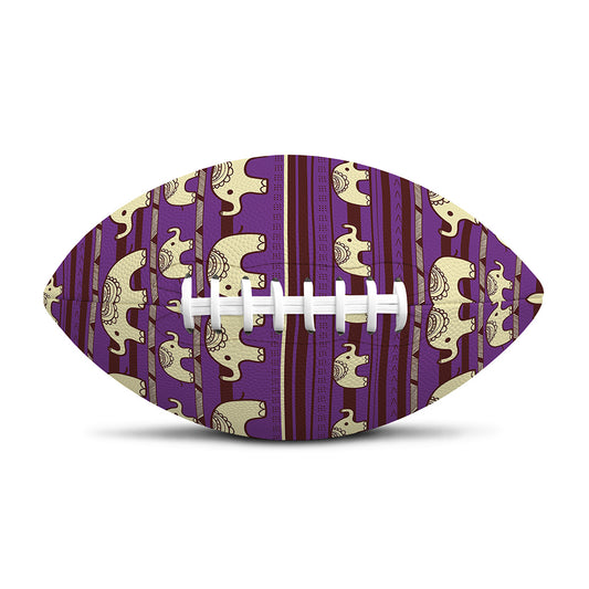 Cute Indian Tribal Elephant Print Rugby Ball