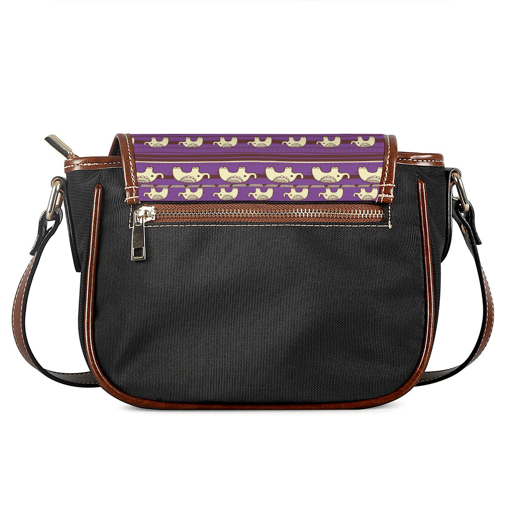 Cute Indian Tribal Elephant Print Saddle Bag
