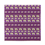 Cute Indian Tribal Elephant Print Silk Bandana