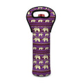Cute Indian Tribal Elephant Print Single Neoprene Wine Tote