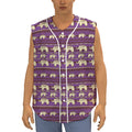 Cute Indian Tribal Elephant Print Sleeveless Baseball Jersey