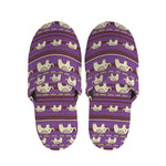 Cute Indian Tribal Elephant Print Slippers