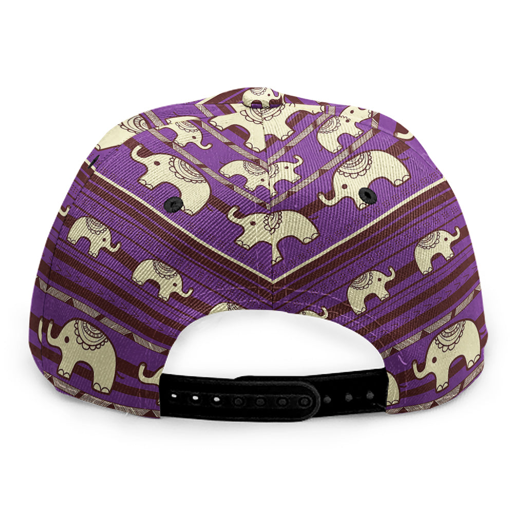 Cute Indian Tribal Elephant Print Snapback Cap