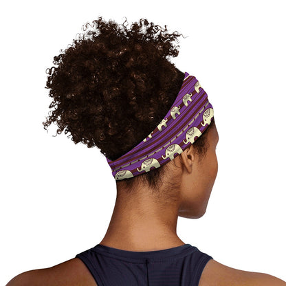 Cute Indian Tribal Elephant Print Sports Headband