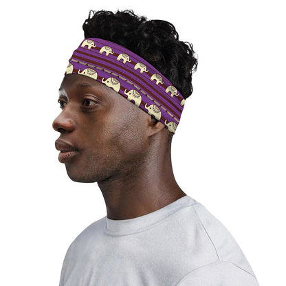 Cute Indian Tribal Elephant Print Sports Headband