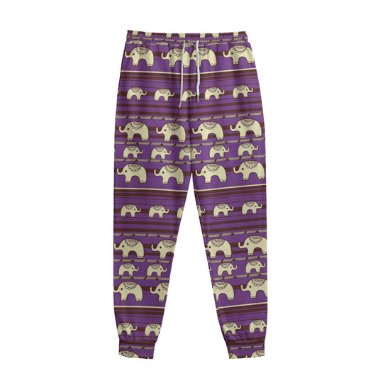 Cute Indian Tribal Elephant Print Sweatpants