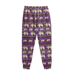 Cute Indian Tribal Elephant Print Sweatpants
