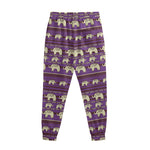 Cute Indian Tribal Elephant Print Sweatpants