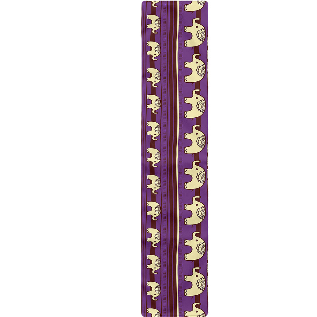 Cute Indian Tribal Elephant Print Table Runner