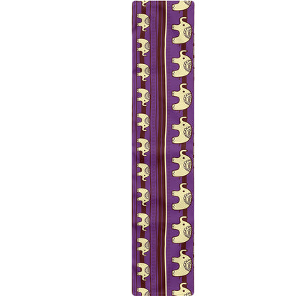 Cute Indian Tribal Elephant Print Table Runner