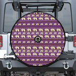 Cute Indian Tribal Elephant Print Tire Cover With Camera Hole
