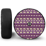 Cute Indian Tribal Elephant Print Tire Cover With Camera Hole