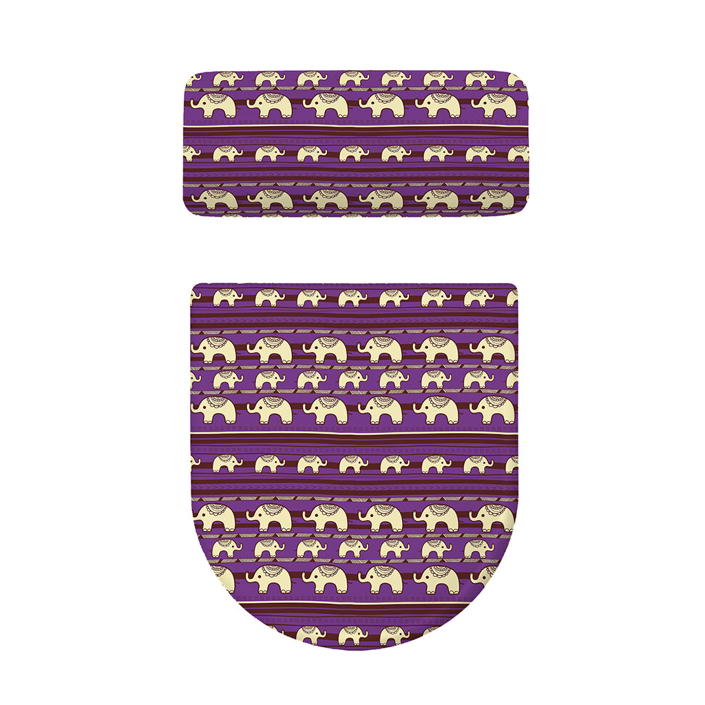 Cute Indian Tribal Elephant Print Toilet Lid And Tank Cover Set