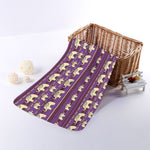 Cute Indian Tribal Elephant Print Towel