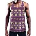 Cute Indian Tribal Elephant Print Men's Workout Tank Top