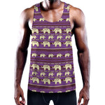 Cute Indian Tribal Elephant Print Training Tank Top
