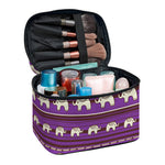 Cute Indian Tribal Elephant Print Travel Makeup Bag