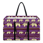 Cute Indian Tribal Elephant Print Utility Tote Bag