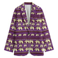 Cute Indian Tribal Elephant Print Women's Cotton Blazer
