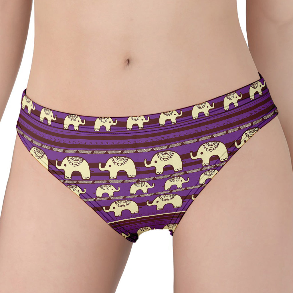 Cute Indian Tribal Elephant Print Women's Panties