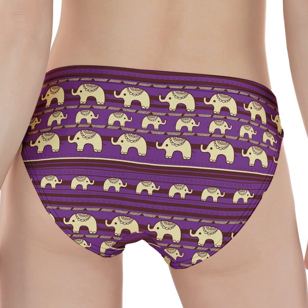 Cute Indian Tribal Elephant Print Women's Panties