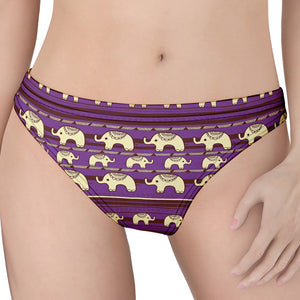 Cute Indian Tribal Elephant Print Women's Thong