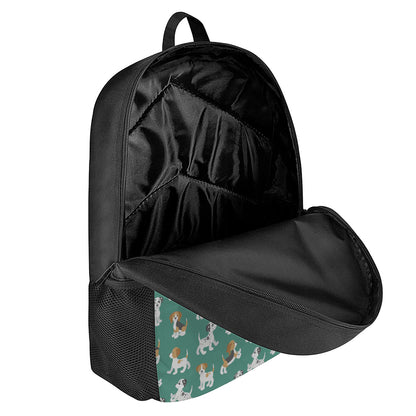 Cute Jack Russell Terrier Pattern Print 17 Inch Backpack
