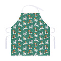 Cute Jack Russell Terrier Pattern Print Adjustable Apron