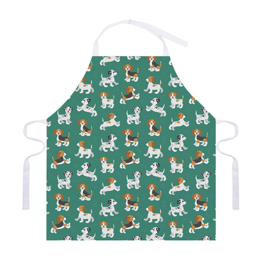 Cute Jack Russell Terrier Pattern Print Adjustable Apron