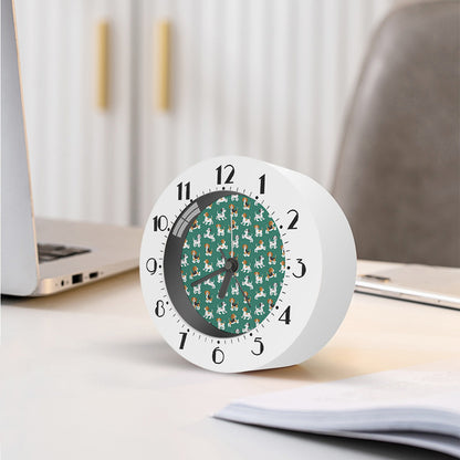 Cute Jack Russell Terrier Pattern Print Alarm Clock