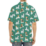 Cute Jack Russell Terrier Pattern Print Aloha Shirt