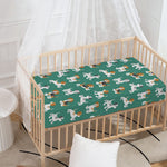 Cute Jack Russell Terrier Pattern Print Baby Crib Sheet