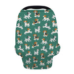 Cute Jack Russell Terrier Pattern Print Baby Seat Cover