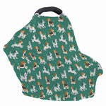 Cute Jack Russell Terrier Pattern Print Baby Seat Cover