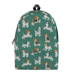 Cute Jack Russell Terrier Pattern Print Backpack