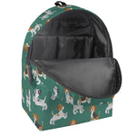 Cute Jack Russell Terrier Pattern Print Backpack