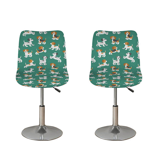 Cute Jack Russell Terrier Pattern Print Bar Stool Covers