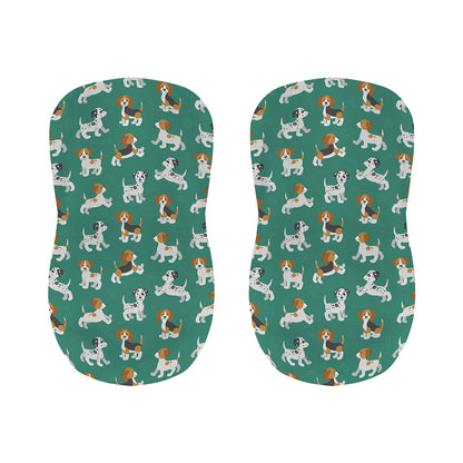 Cute Jack Russell Terrier Pattern Print Bar Stool Covers
