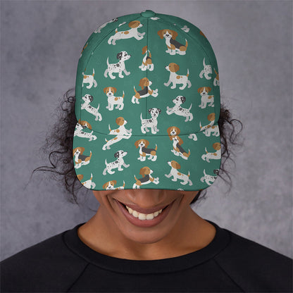 Cute Jack Russell Terrier Pattern Print Baseball Cap