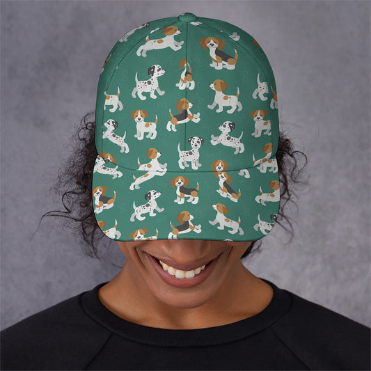 Cute Jack Russell Terrier Pattern Print Baseball Cap