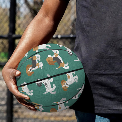 Cute Jack Russell Terrier Pattern Print Basketball