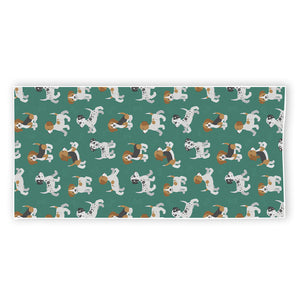 Cute Jack Russell Terrier Pattern Print Beach Towel