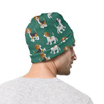 Cute Jack Russell Terrier Pattern Print Beanie