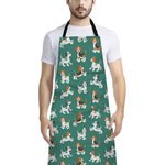 Cute Jack Russell Terrier Pattern Print Bib Apron With Pocket