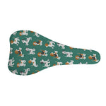 Cute Jack Russell Terrier Pattern Print Bicycle Seat Cover