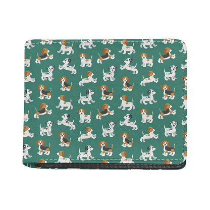 Cute Jack Russell Terrier Pattern Print Bifold Wallet