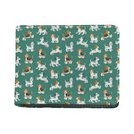 Cute Jack Russell Terrier Pattern Print Bifold Wallet