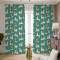 Cute Jack Russell Terrier Pattern Print Dimout Pencil Pleat Curtains
